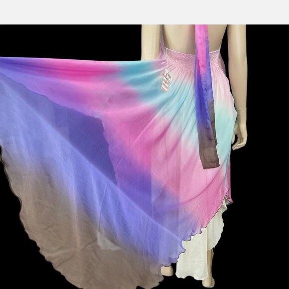 PilyQ Dress Multi Color Halter Long Summer Coverups - Picture 9 of 12